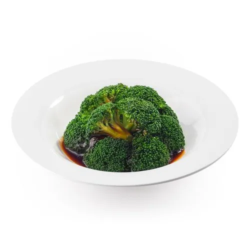 Broccoli Served with Abalone Sauce