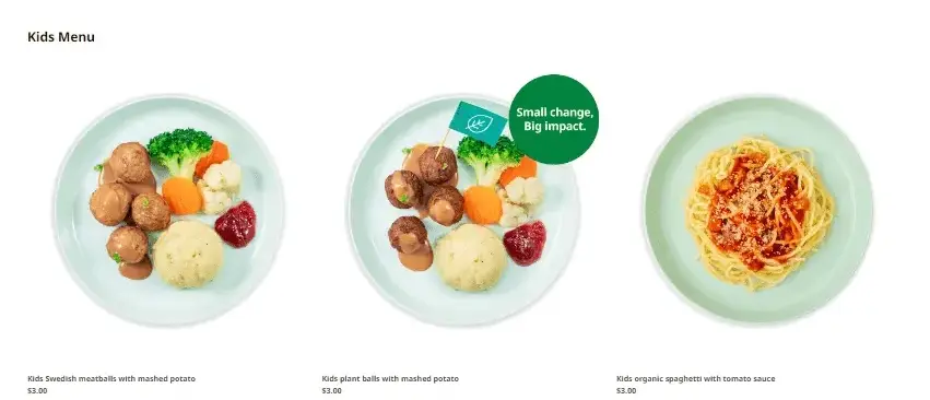 Ikea Kids menu