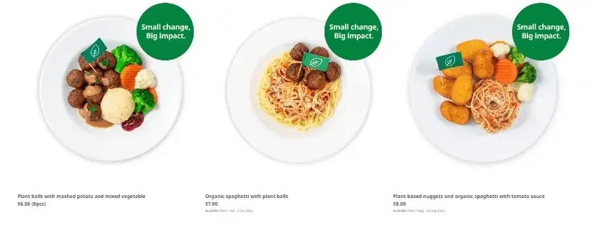 Ikea plant based menu