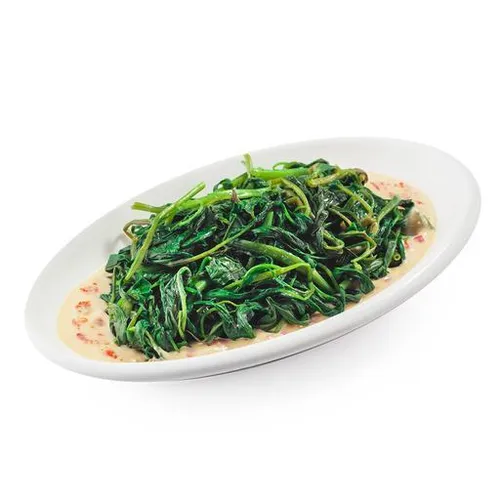 Kangkong Served with Chilli and Preserved Bean