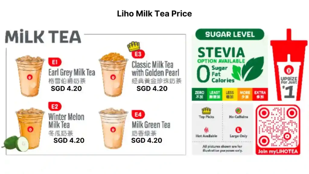 Liho milk tea prices