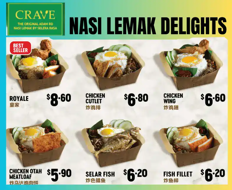 Crave nasi  delights menu and prices