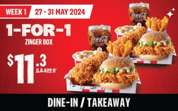 KFC SINGAPORE ZINGER DEAL