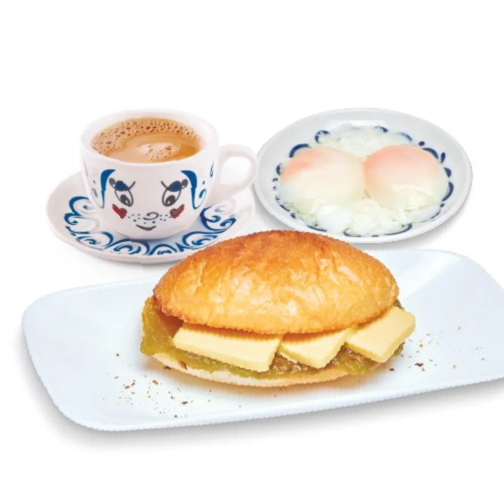 Set D 香脆咖椰牛油包 Crispy Bun with Kaya Butter