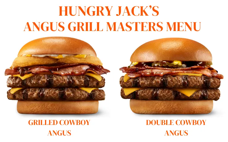 Hungry Jack's Angus Grill menu