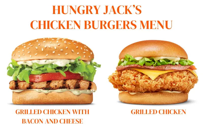 Hungry Jack's Chicken Burgers Menu