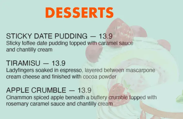 Desserts