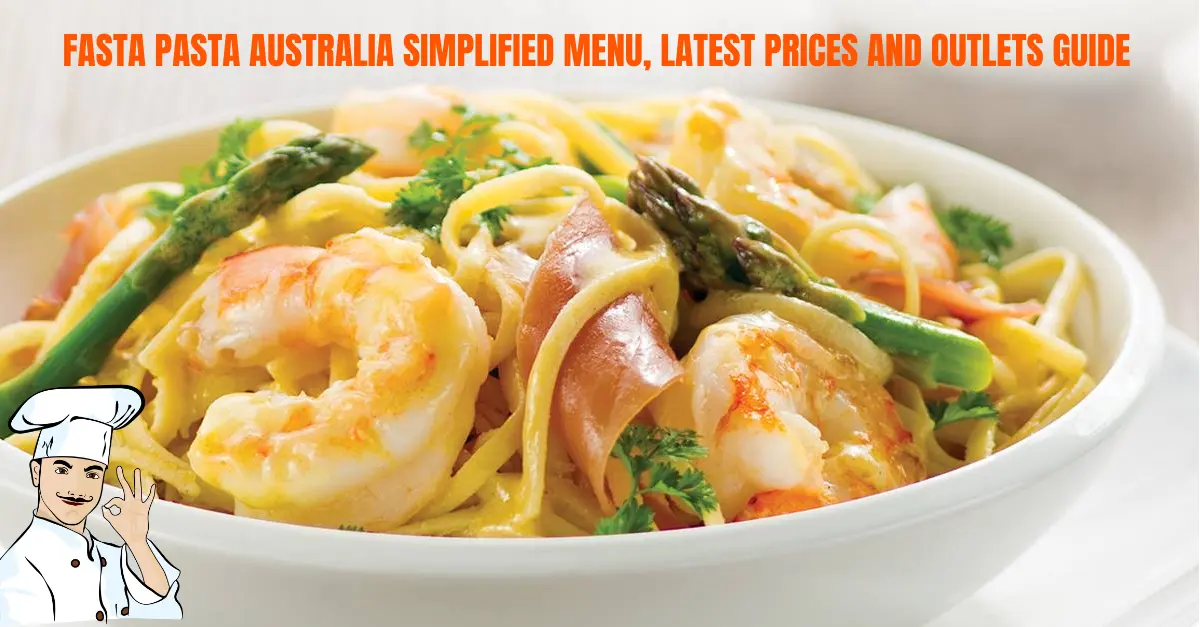 Fasta Pasta menu and prices