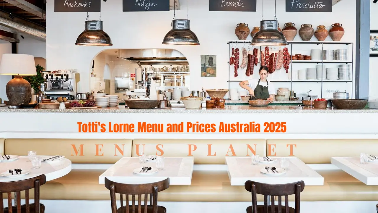 Totti's Lorne Menu and Prices Australia 2025